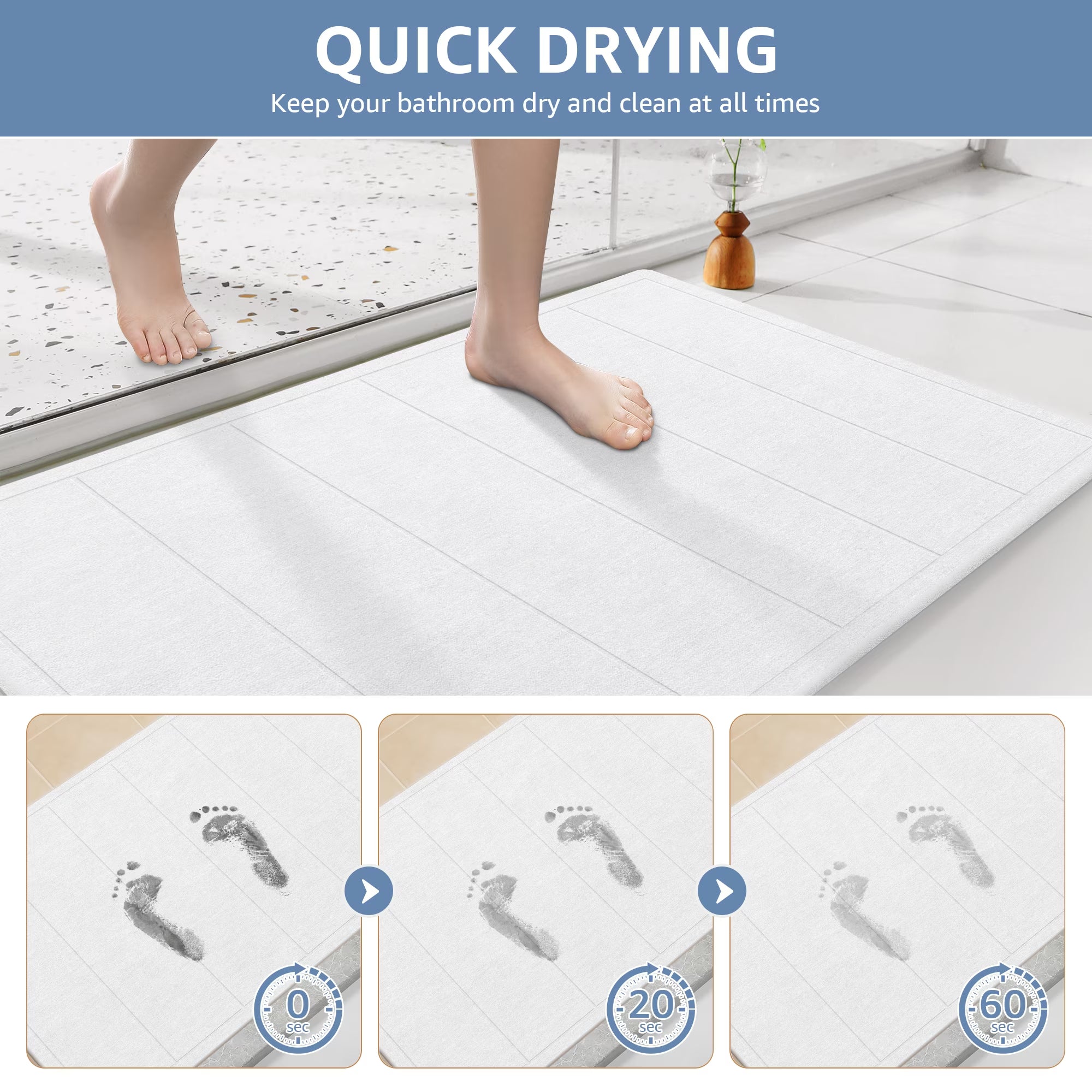 Cute Stone Bath Mat - Easy dry