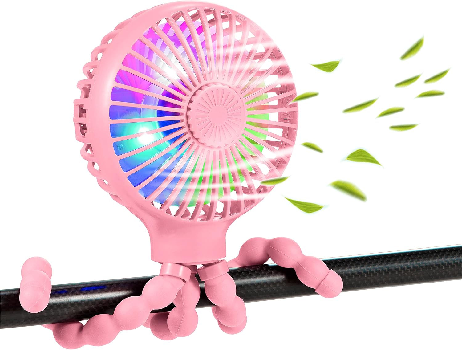 Pink portable fan